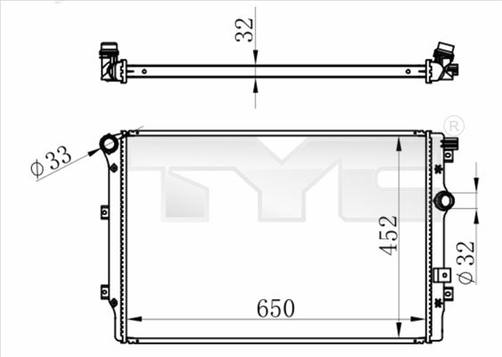 TYC 737-0077-R Radiator, engine cooling