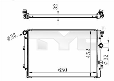 Radiator, engine cooling TYC 737-0077-R