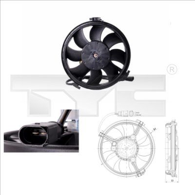 TYC 802-0002 Fan, engine cooling