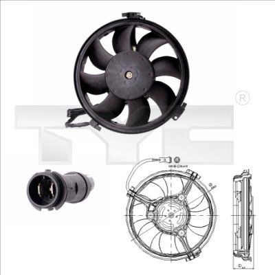 TYC 802-0004 Fan, engine cooling