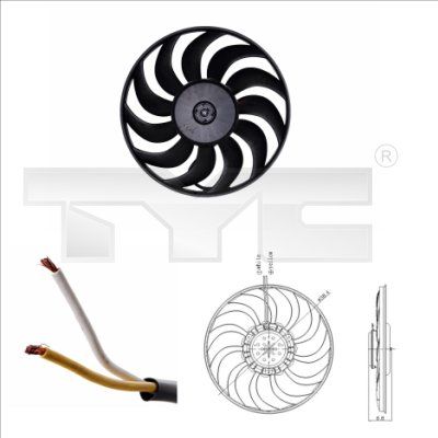 TYC 802-0051 Fan, engine cooling