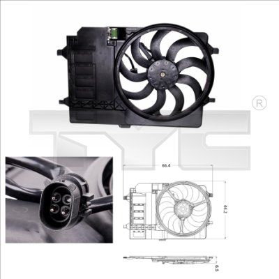 TYC 803-0001 Fan, engine cooling