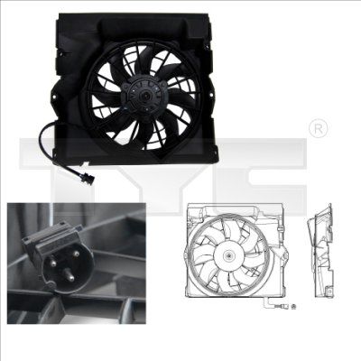 Fan, engine cooling TYC 803-0009