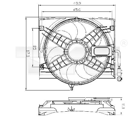 TYC 803-0011 Fan, engine cooling