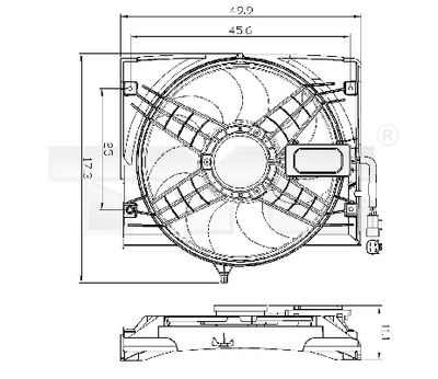 Fan, engine cooling TYC 803-0011