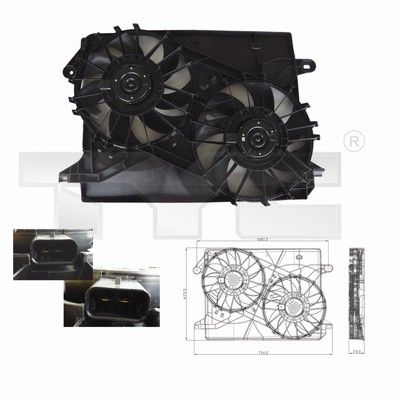 Fan, engine cooling TYC 804-0001