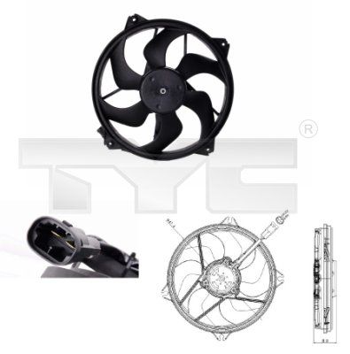 TYC 805-0008 Fan, engine cooling