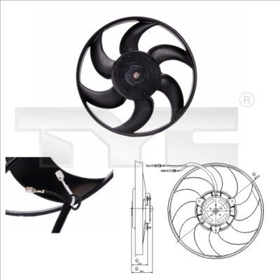 Fan, engine cooling TYC 805-0004