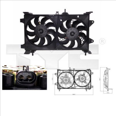 Fan, engine cooling TYC 809-0002