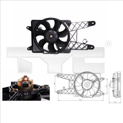 TYC 809-0012 Fan, engine cooling