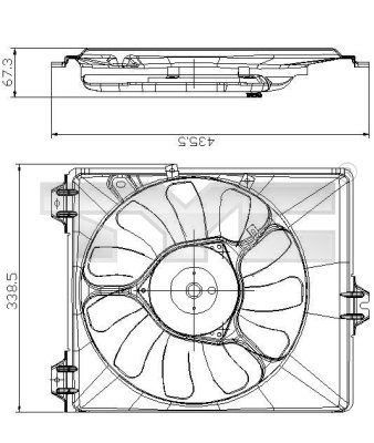 Fan, engine cooling TYC 809-0017