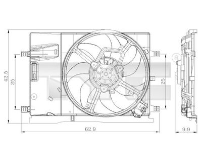 Fan, engine cooling TYC 809-0018