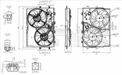 Fan, engine cooling TYC 809-0039