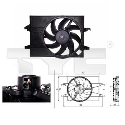 Fan, engine cooling TYC 810-0026