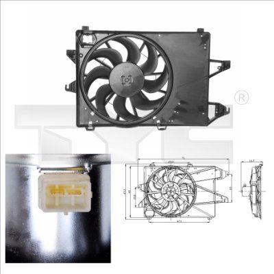 Fan, engine cooling TYC 810-0001