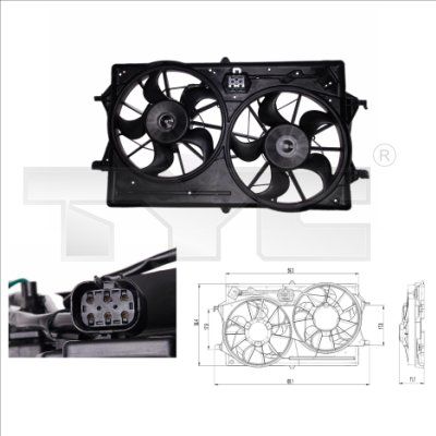 TYC 810-0019 Fan, engine cooling