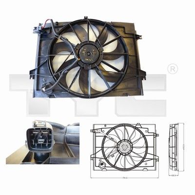 TYC 817-0001 Fan, engine cooling