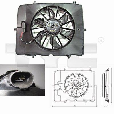 Fan, engine cooling TYC 821-0002