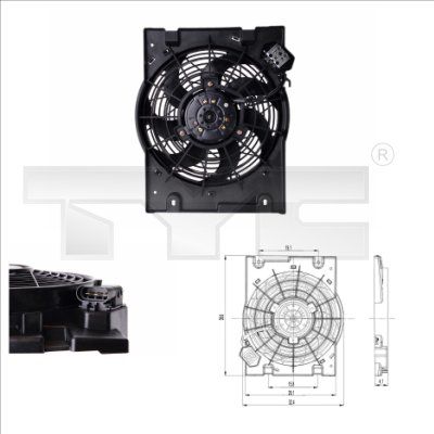 TYC 825-0014 Fan, engine cooling