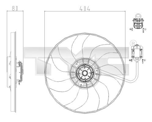 TYC 825-0019 Fan, engine cooling