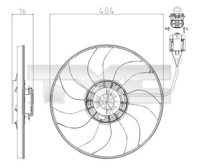 Fan, engine cooling TYC 825-0020