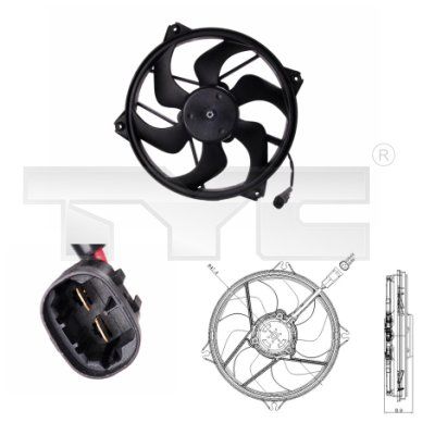 Fan, engine cooling TYC 826-0006