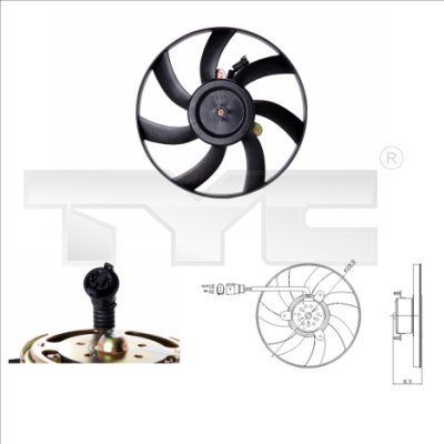 TYC 831-0003 Fan, engine cooling