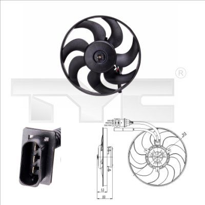 TYC 831-0009 Fan, engine cooling