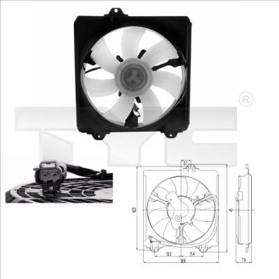 TYC 836-0009 Fan, engine cooling