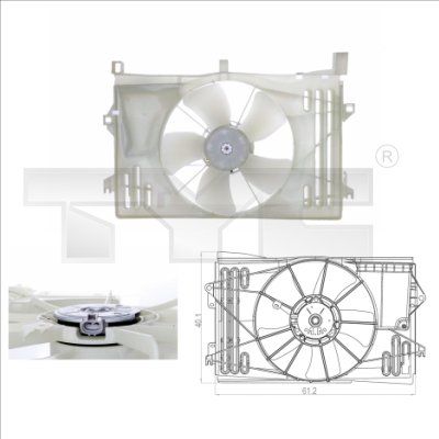 Fan, engine cooling TYC 836-0013
