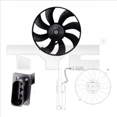 TYC 837-0021 Fan, engine cooling