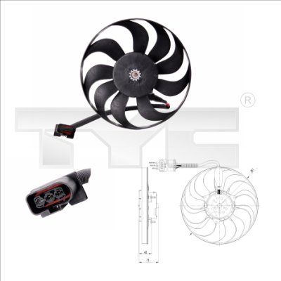 TYC 837-0005 Fan, engine cooling
