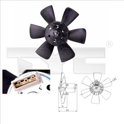 Fan, engine cooling TYC 837-0008