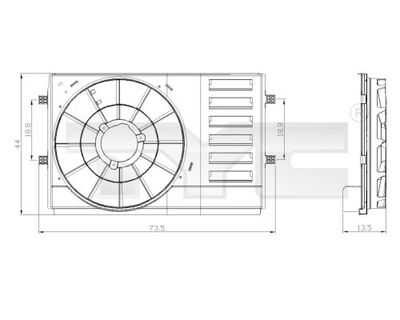Support, radiator fan TYC 837-0034-1