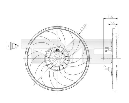 TYC 837-0037 Fan, engine cooling