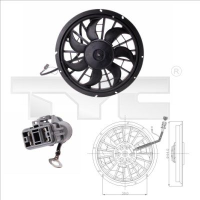 Fan, engine cooling TYC 838-0001