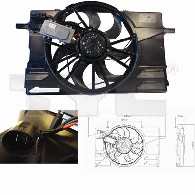 Fan, engine cooling TYC 838-0007