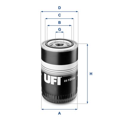 Oil Filter UFI 23.102.02
