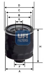Hydraulic Filter, automatic transmission UFI 23.592.00