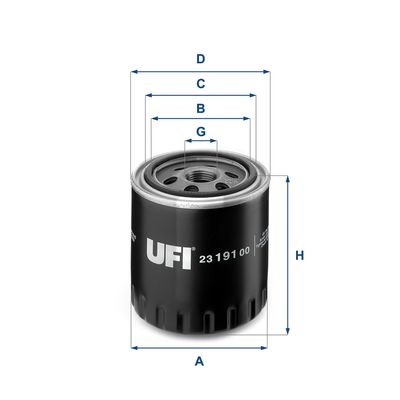Oil Filter UFI 23.191.00