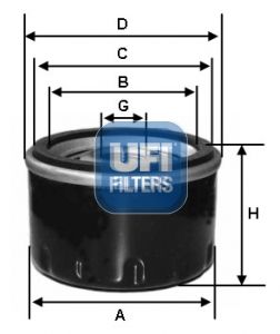UFI 23.278.00 Oil Filter