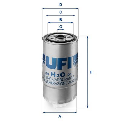Fuel Filter UFI 24.H2O.01