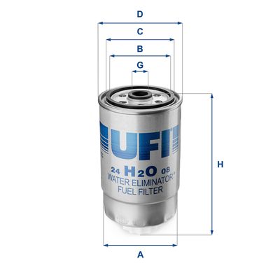 Fuel Filter UFI 24.H2O.08