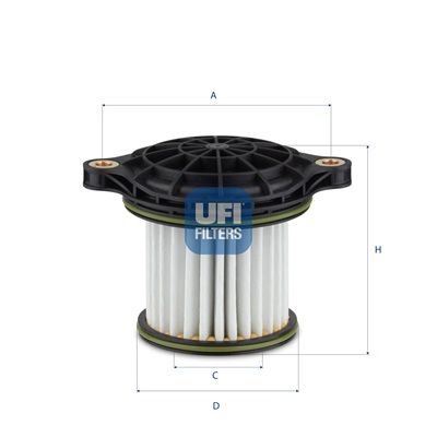 Filter, operating hydraulics UFI 25.TG1.00