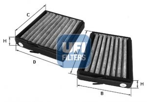 Filter, cabin air UFI 54.130.00