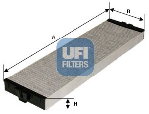 Filter, cabin air UFI 54.157.00