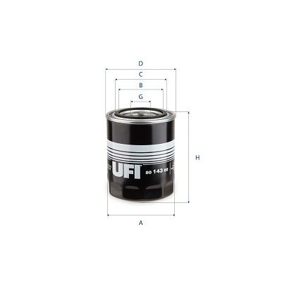Filter, operating hydraulics UFI 80.143.00