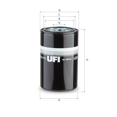 Filter, operating hydraulics UFI 80.150.00