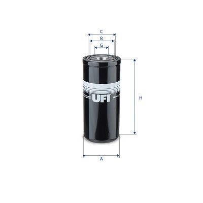 Filter, operating hydraulics UFI 87.012.00