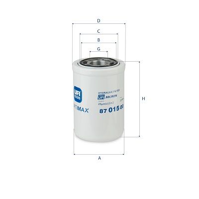 Filter, operating hydraulics UFI 87.015.00